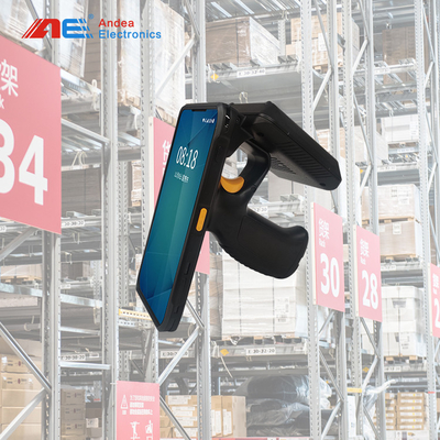 স্টোরেজ স্ক্যানিং ইনভেন্টরি RFID হ্যান্ডহেল্ড টার্মিনাল একাধিক যোগাযোগ এবং বারকোড এবং QR কোড স্ক্যানার সমর্থন করে